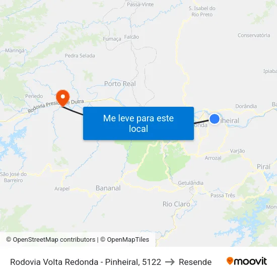 Avenida Dauro Peixoto Aragão, 5122 to Resende map