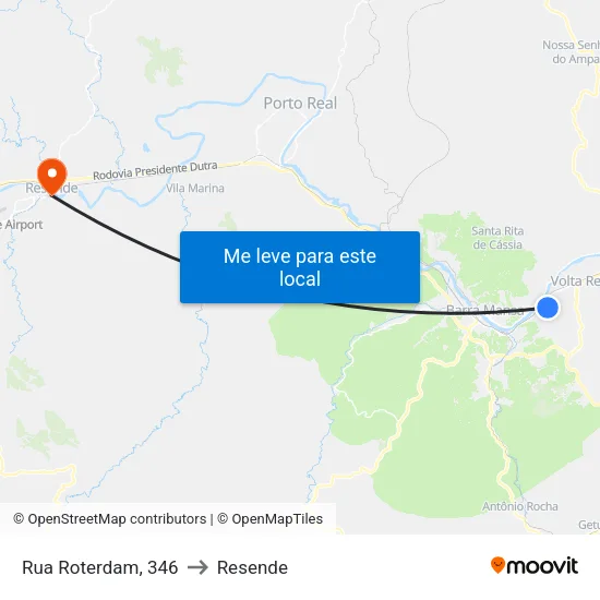 Rua Roterdam, 346 to Resende map