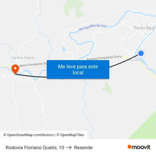 Rodovia Floriano Quatis, 10 to Resende map