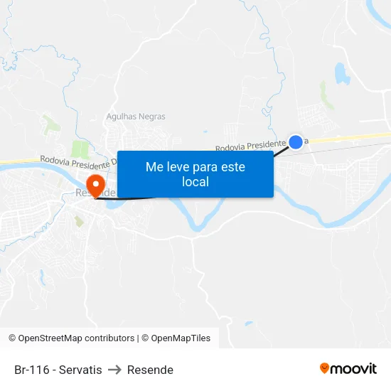 Br-116 - Servatis, Resende to Resende map