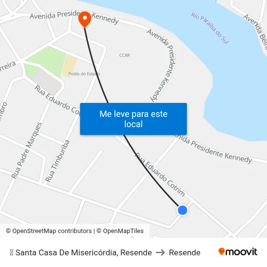 ✚ Santa Casa De Misericórdia, Resende to Resende map