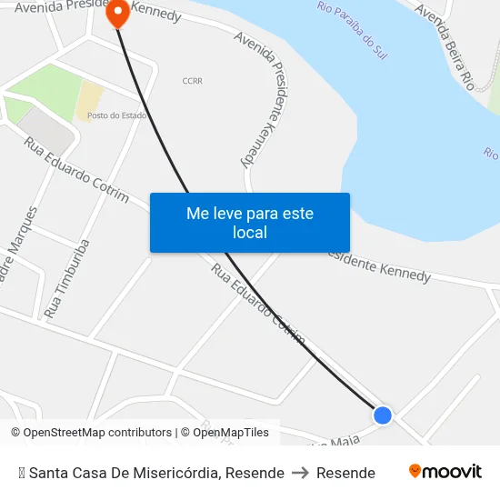 ✚ Santa Casa De Misericórdia, Resende to Resende map