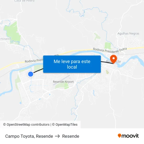 Campo Toyota, Resende to Resende map