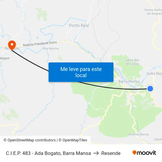 C.I.E.P. 483 - Ada Bogato, Barra Mansa to Resende map