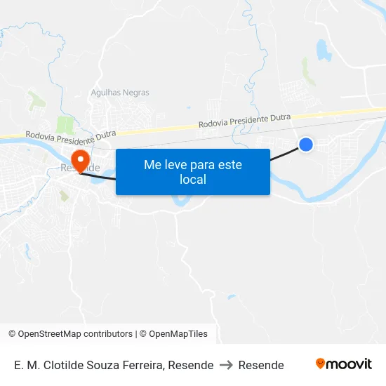 E. M. Clotilde Souza Ferreira, Resende to Resende map