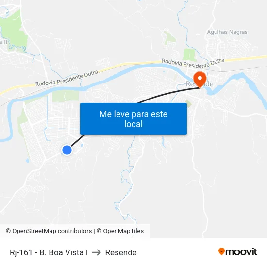 Rj-161 - B. Boa Vista I, Resende to Resende map