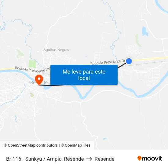 Br-116 - Sankyu / Ampla, Resende to Resende map