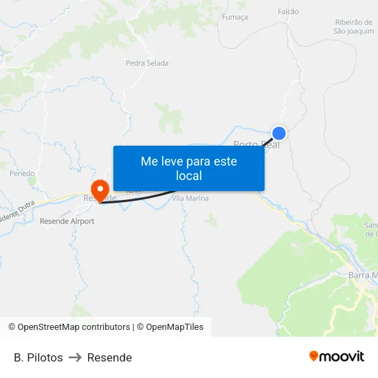 B. Pilotos, Quatis to Resende map