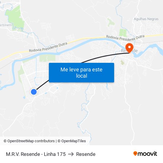 M.R.V. Resende - Linha 175 to Resende map