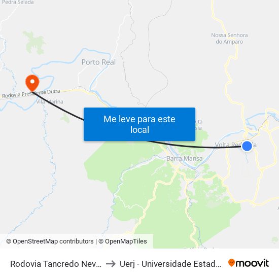 Rodovia Tancredo Neves (Vrd- Um ), 337 to Uerj - Universidade Estadual Do Rio De Janeiro map