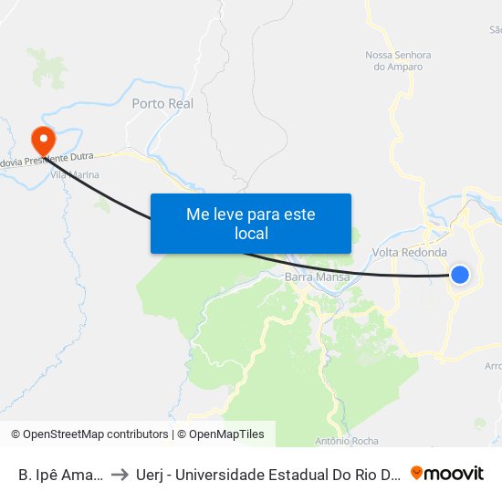 B. Ipê Amarelo to Uerj - Universidade Estadual Do Rio De Janeiro map