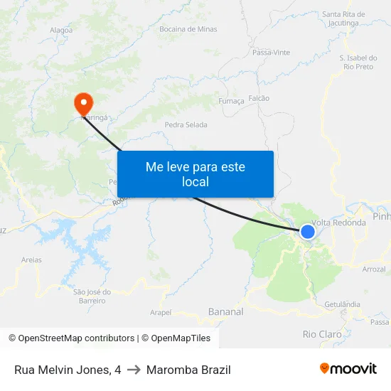 Rua Melvin Jones, 4 to Maromba Brazil map