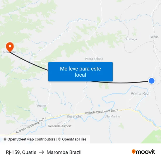 Rj-159, Quatis to Maromba Brazil map
