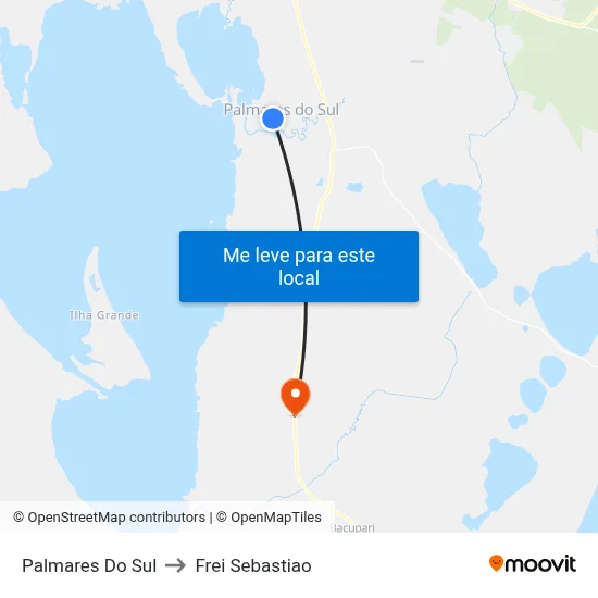 Palmares Do Sul to Frei Sebastiao map