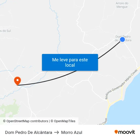 Dom Pedro De Alcântara to Morro Azul map