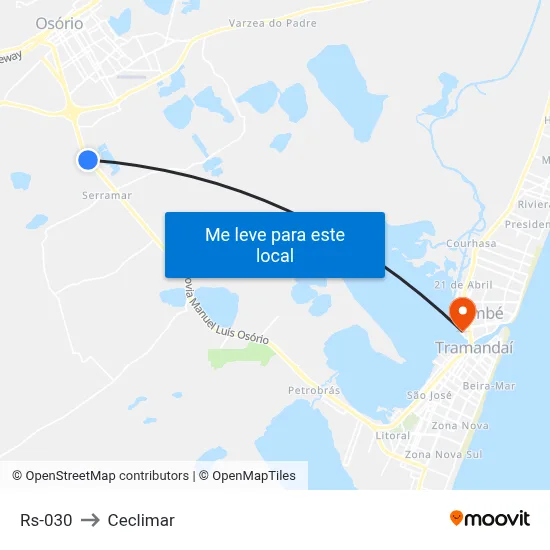 Rs-030 to Ceclimar map