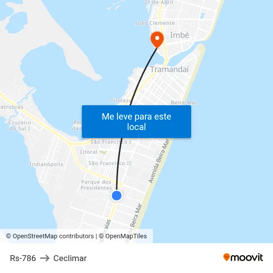 Rs-786 to Ceclimar map