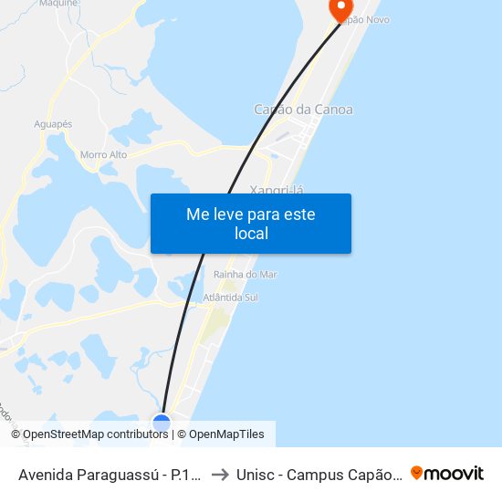 Avenida Paraguassú - P.12 Courhasa to Unisc - Campus Capão Da Canoa map