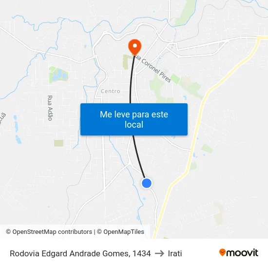 Rodovia Edgard Andrade Gomes, 1434 to Irati map