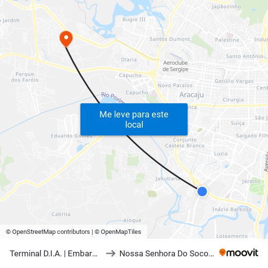 Terminal D.I.A. | Embarque to Nossa Senhora Do Socorro map