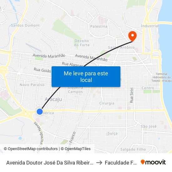 Avenida Doutor José Da Silva Ribeiro Filho, 349 to Faculdade Fanese map