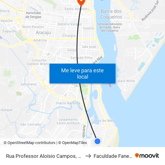 Rua Professor Aloísio Campos, 786 to Faculdade Fanese map