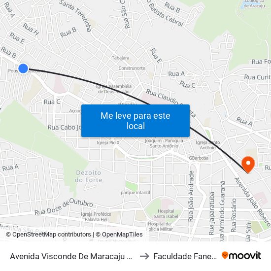 Avenida Visconde De Maracaju 781 to Faculdade Fanese map