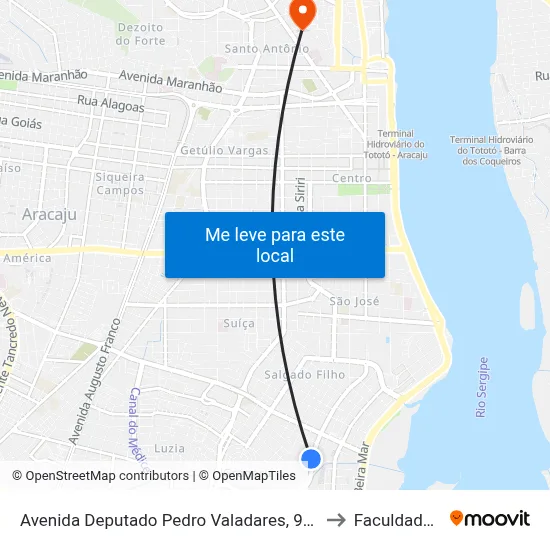 Avenida Deputado Pedro Valadares, 999 | Igreja Quadrangular to Faculdade Fanese map