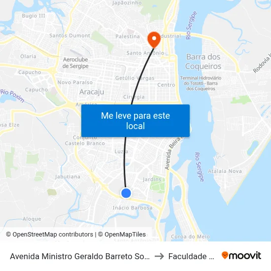 Avenida Ministro Geraldo Barreto Sobral, 1295-1309 to Faculdade Fanese map