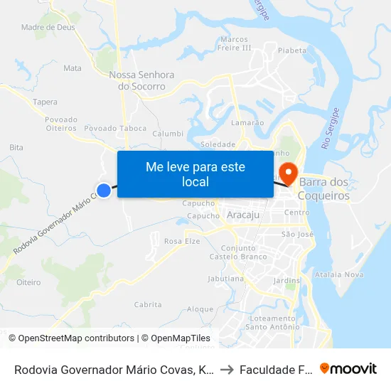 Rodovia Governador Mário Covas, Km 93,3 Norte to Faculdade Fanese map