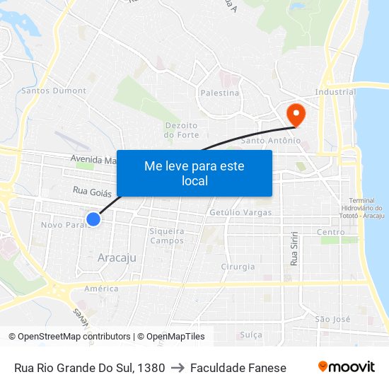 Rua Rio Grande Do Sul, 1380 to Faculdade Fanese map