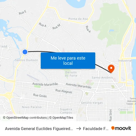 Avenida General Euclídes Figueiredo, 1201-1219 to Faculdade Fanese map