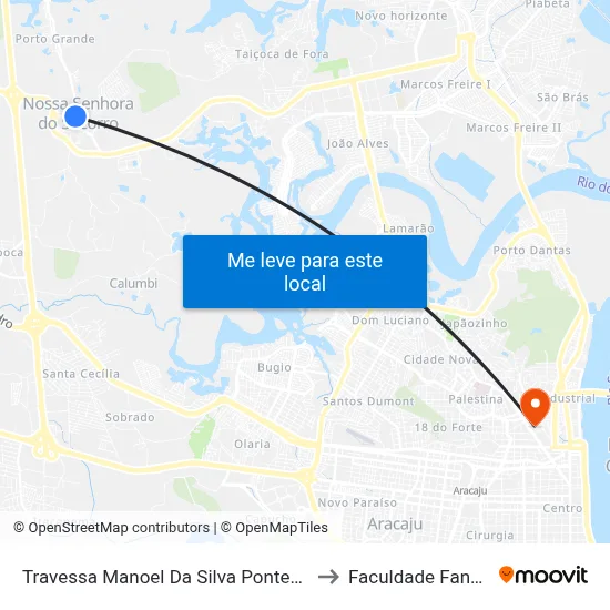 Travessa Manoel Da Silva Pontes, 55 to Faculdade Fanese map