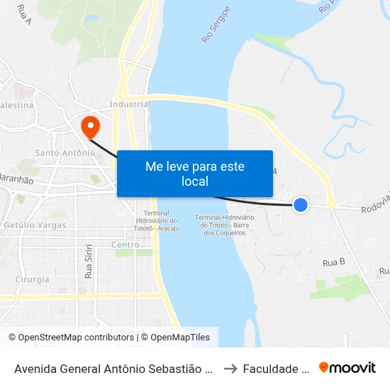 Avenida General Antônio Sebastião Basílio Pirro, 782 to Faculdade Fanese map