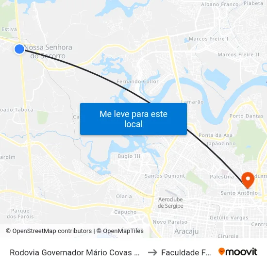 Rodovia Governador Mário Covas Km 85,7 Sul to Faculdade Fanese map