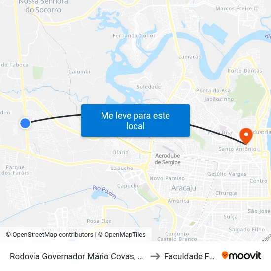 Rodovia Governador Mário Covas, Km 90,3 Sul to Faculdade Fanese map
