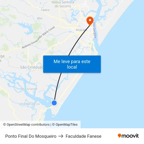 Ponto Final Do Mosqueiro to Faculdade Fanese map