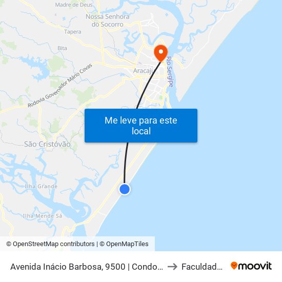 Avenida Inácio Barbosa, 9500 | Condomínio Morada Da Praia to Faculdade Fanese map