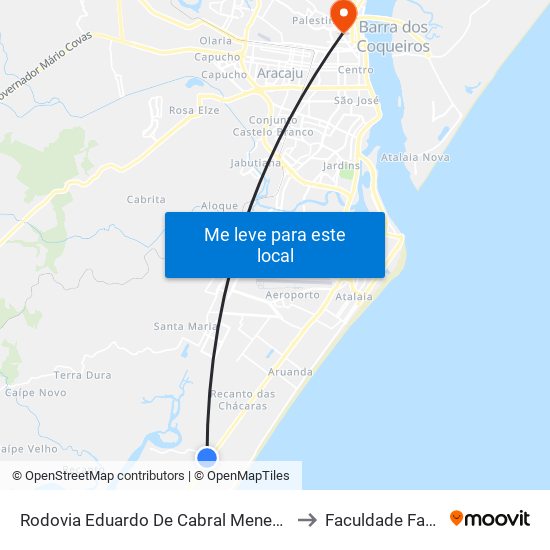 Rodovia Eduardo De Cabral Menezes, 104 to Faculdade Fanese map