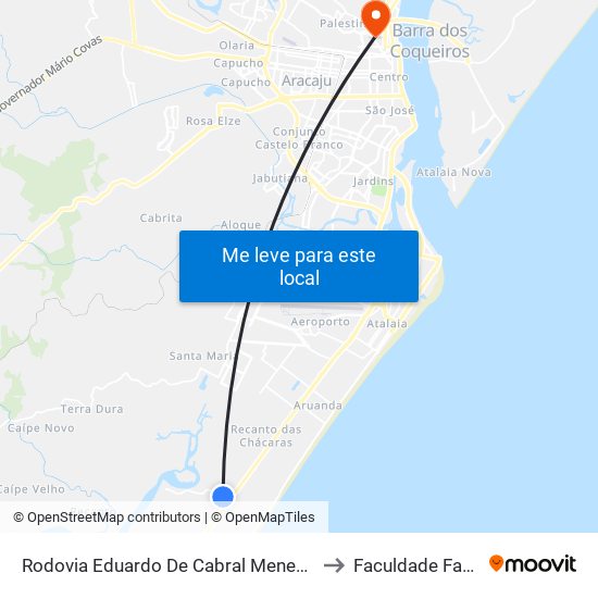 Rodovia Eduardo De Cabral Menezes, 232 to Faculdade Fanese map