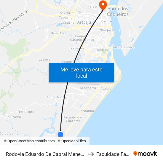 Rodovia Eduardo De Cabral Menezes, 436 to Faculdade Fanese map