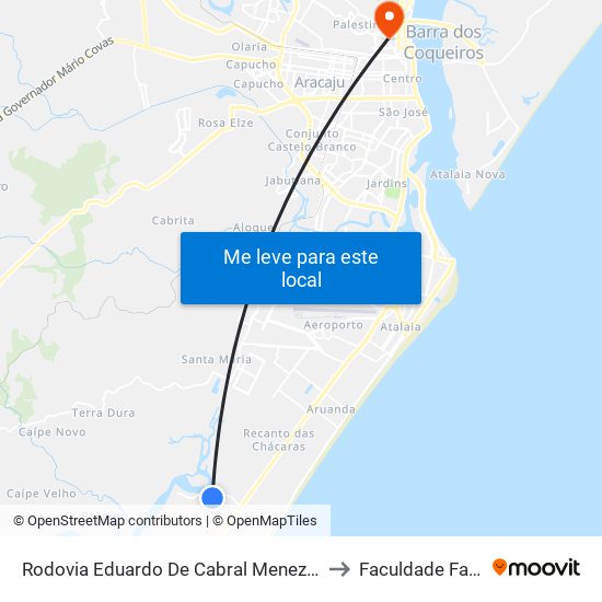 Rodovia Eduardo De Cabral Menezes, 1194 to Faculdade Fanese map