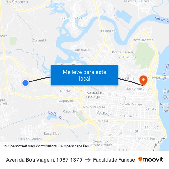 Avenida Boa Viagem, 1087-1379 to Faculdade Fanese map