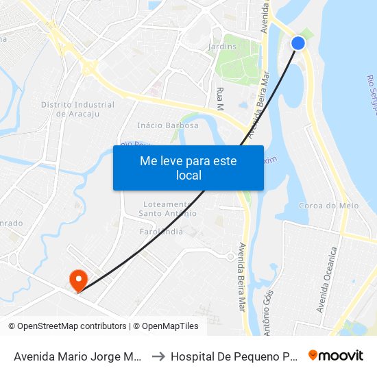 Avenida Mario Jorge Menezes Vieira, 1355 | Shopping Riomar to Hospital De Pequeno Porte Desembargador Fernando Franco map