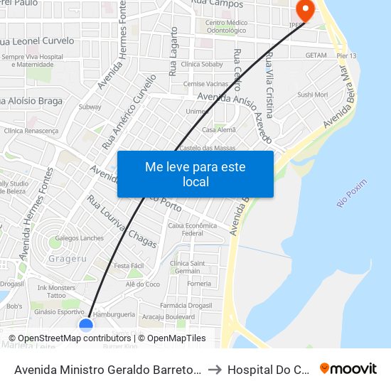 Avenida Ministro Geraldo Barreto Sobral, 106 to Hospital Do Coração map