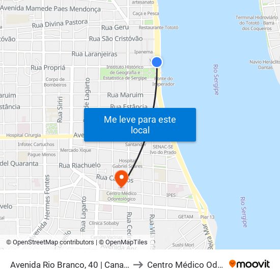 Avenida Rio Branco, 40 | Canaleta Rio Branco to Centro Médico Odontológico map