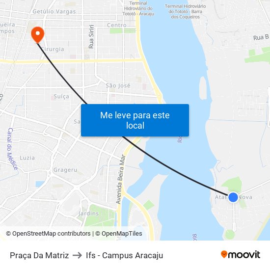 Praça Da Matriz to Ifs - Campus Aracaju map