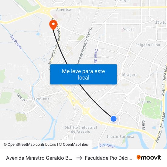 Avenida Ministro Geraldo Barreto Sobral, 2131 to Faculdade Pio Décimo Campus III map