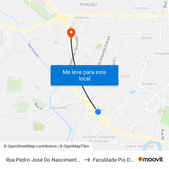 Rua Pedro José Do Nascimento, 2675 | Praça Anival Dantas to Faculdade Pio Décimo Campus III map
