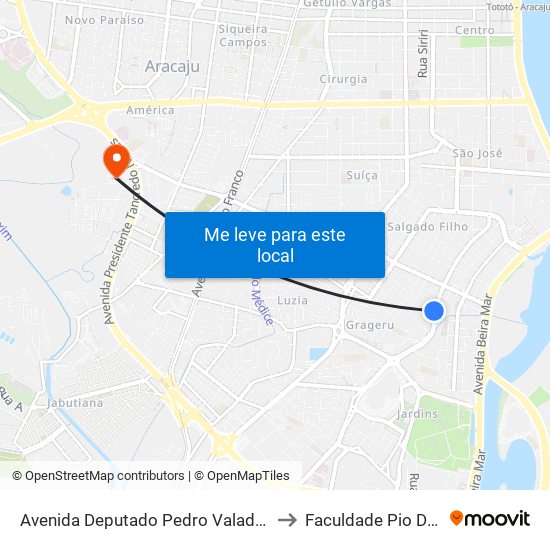 Avenida Deputado Pedro Valadares, 999 | Igreja Quadrangular to Faculdade Pio Décimo Campus III map